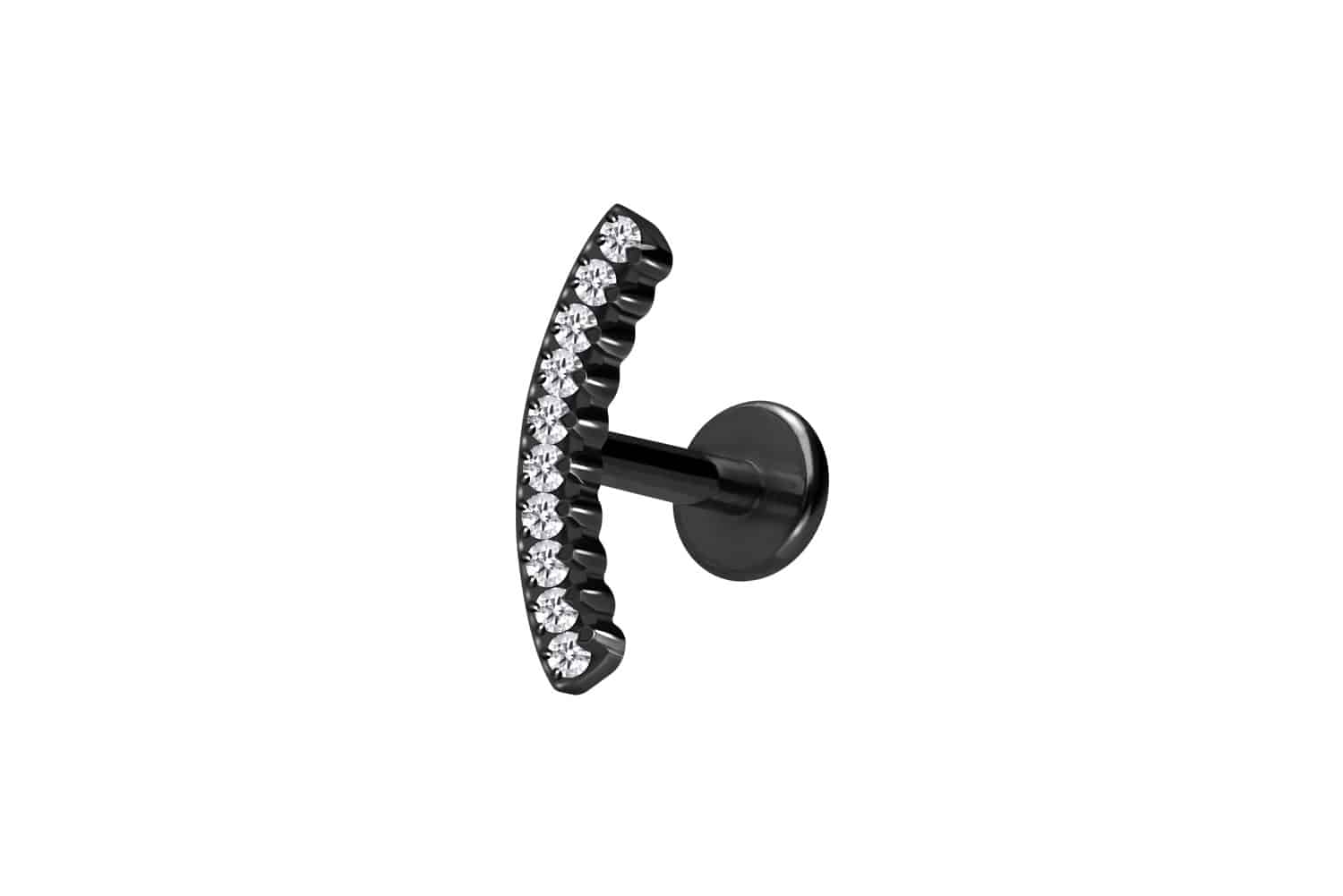 Titan Labret Piercing mit Innengewinde KRISTALLBOGEN
